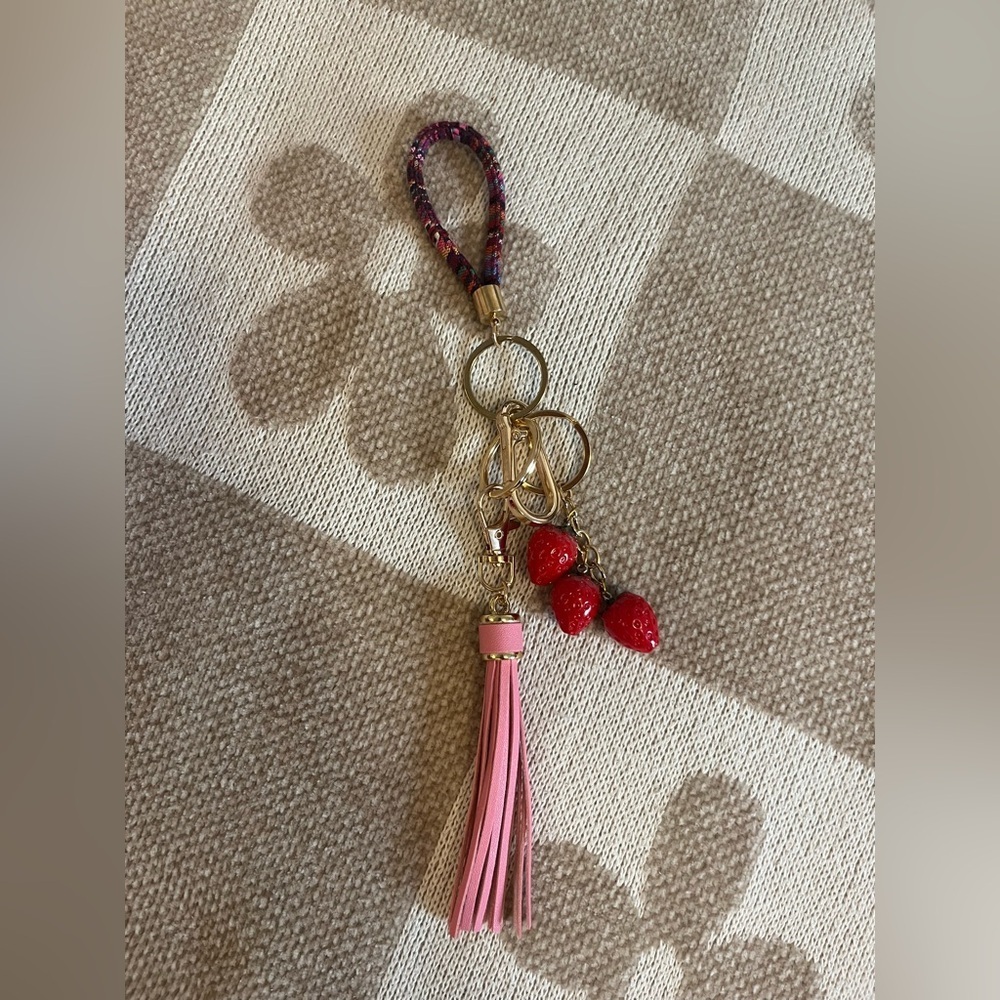 LOFT Bag Charm & Tassel Keychain